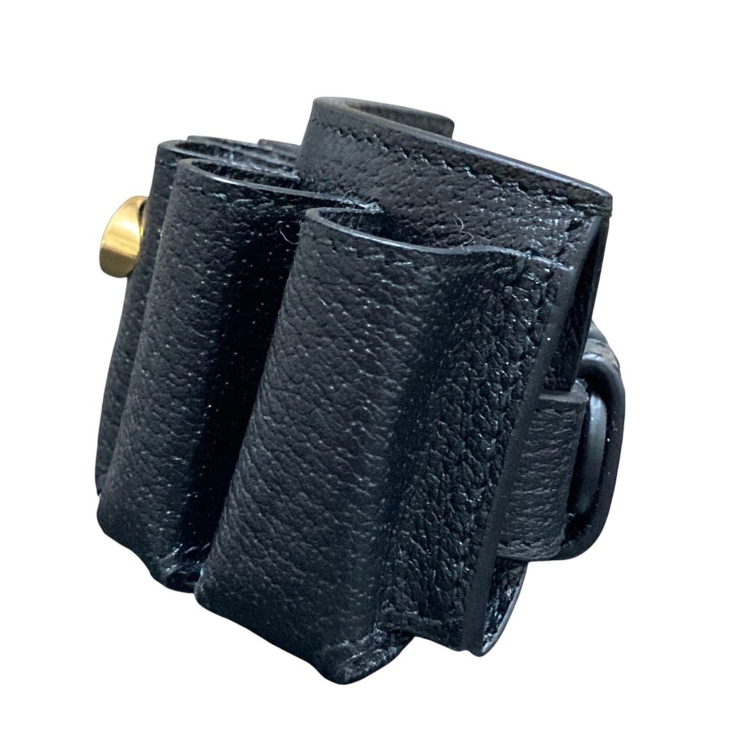 GUCCI Gucci Leather Bracelet Lipstick Case 615992 Black Women's