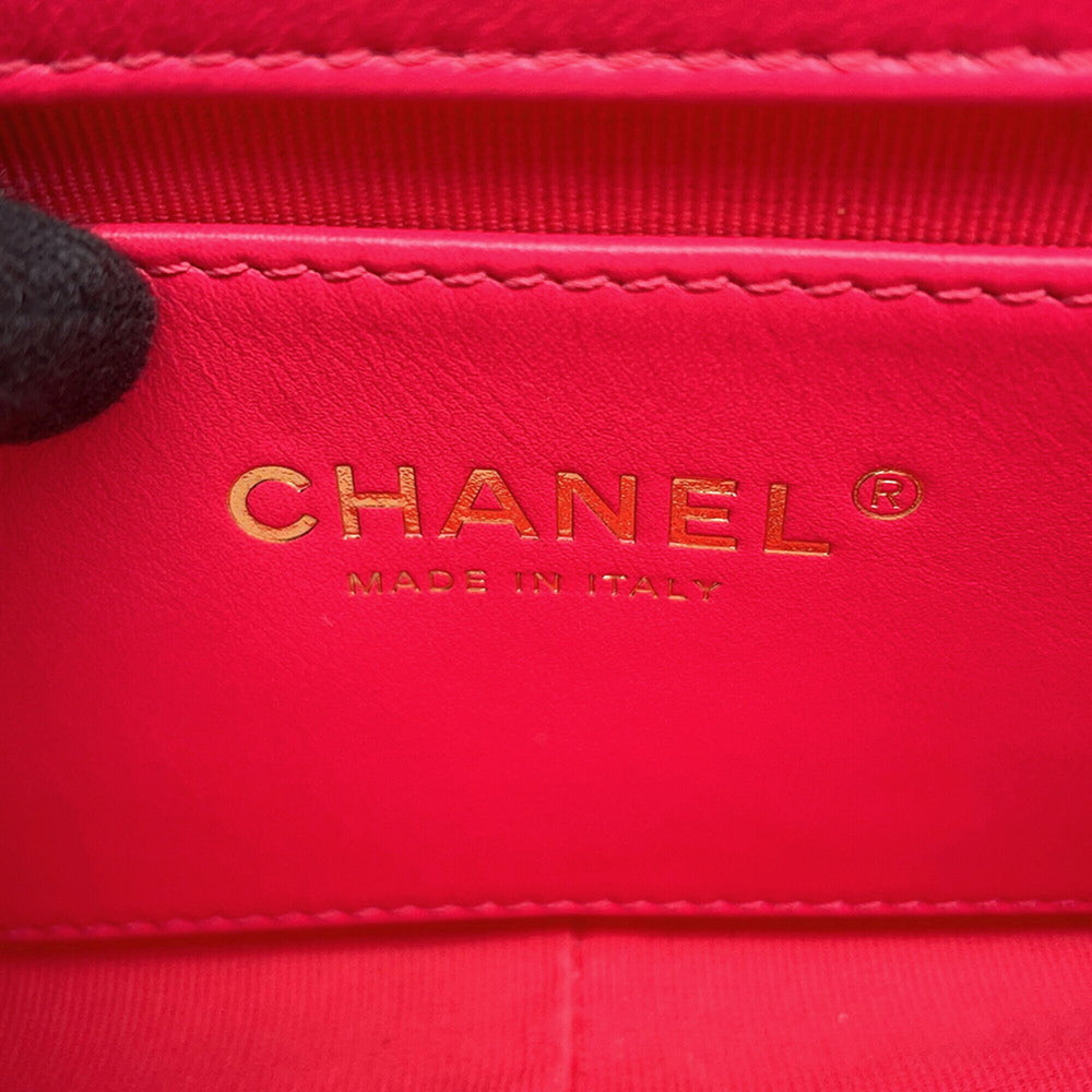 Chanel Chain Shoulder Bag Mini Flap Matelassé Coco Mark 19 Leather CHANEL Handbag Women's — Like New