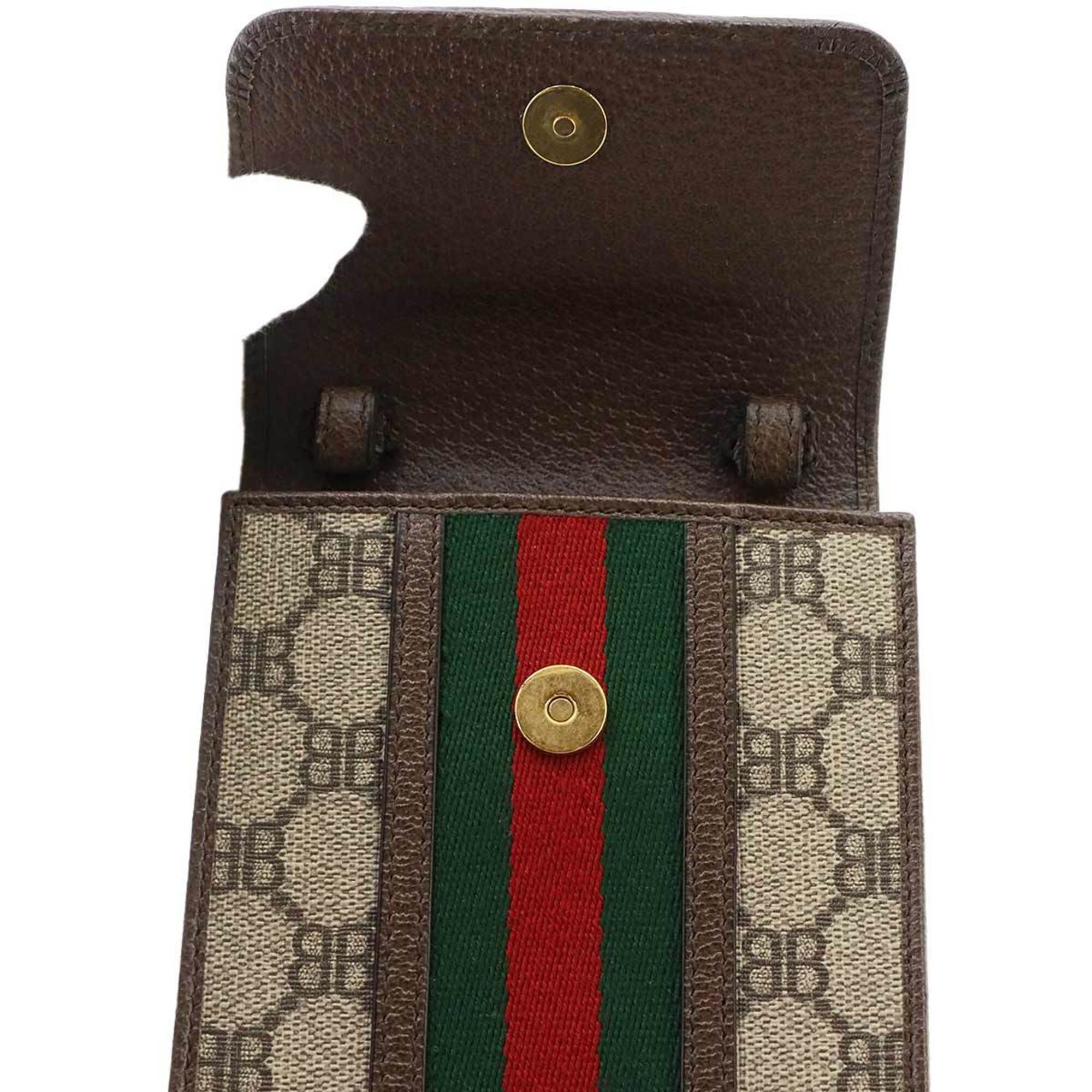 Balenciaga x Gucci Hacker Project Phone Handbag Pouch Shoulder Leather Beige Brown 680130 Holder with Strap — Like New