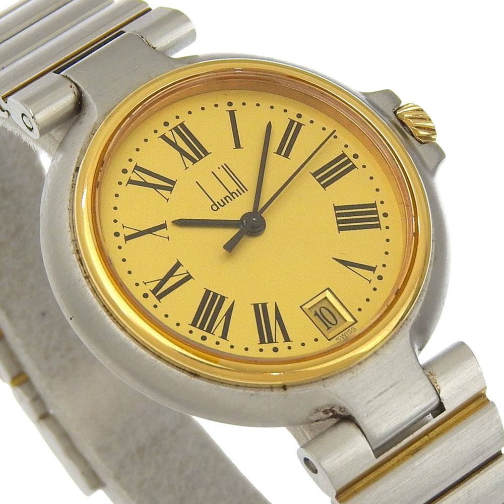 Dunhill Women's Stainless Steel Quartz Analog Watch with Gold Dial — Good