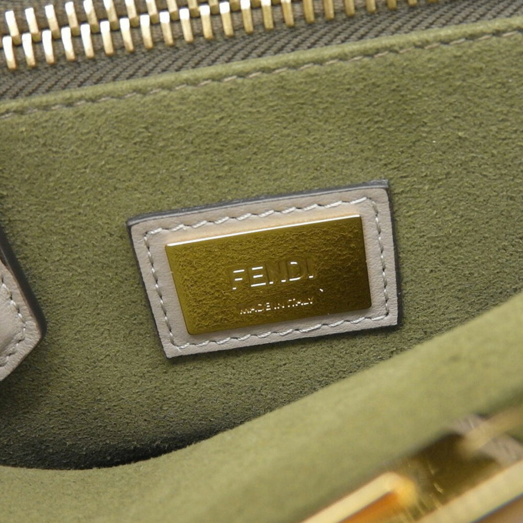 Fendi Peekaboo Medium 8BN290 3ZL F0E65 Bag, Beige Leather