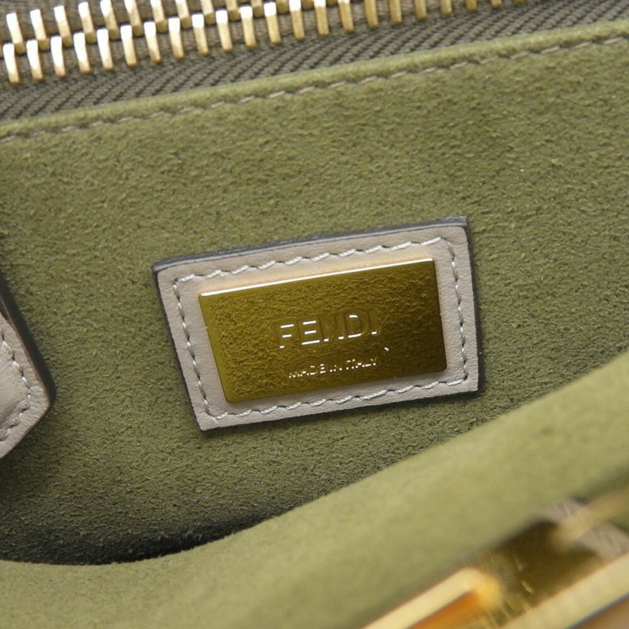 Fendi Peekaboo Medium 8BN290 3ZL F0E65 Bag, Beige Leather