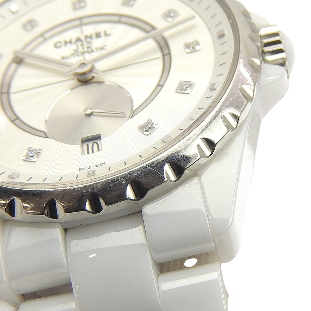CHANEL J12 Watch, 11 Diamonds, Cal. 2895-2, H4345, White Ceramic with Automatic, Small Seconds, Dial, J12, Boys — Very Good