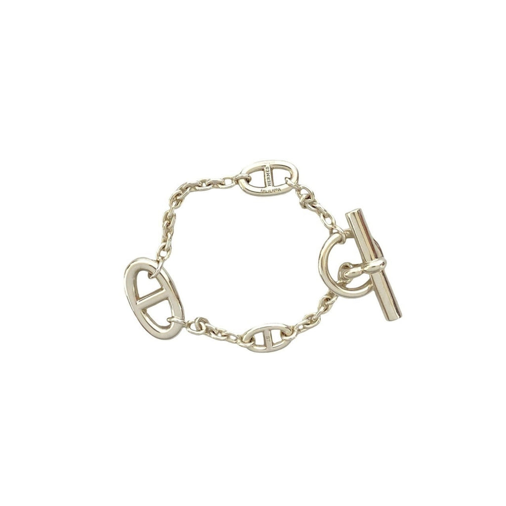 HERMES Farandole Silver 925 Chain Bracelet, 122-9