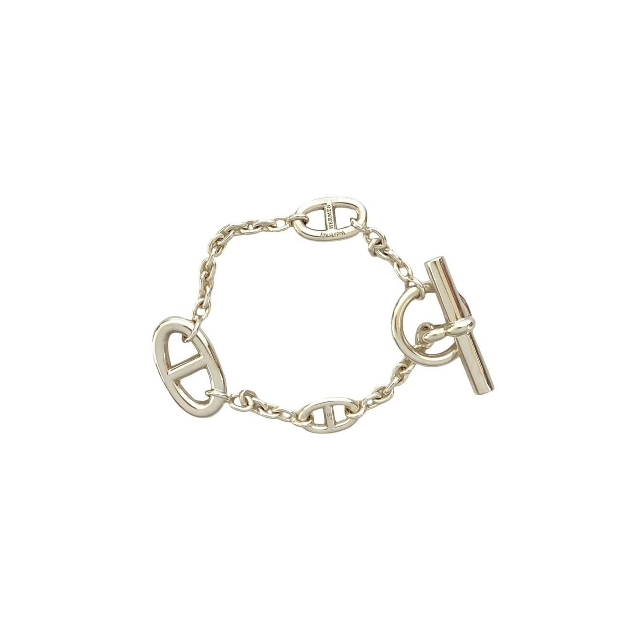 HERMES Farandole Silver 925 Chain Bracelet, 122-9