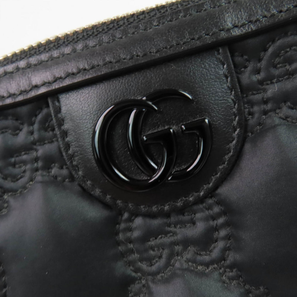 GUCCI 72604 GG Marmont Makeup Pouch, Small Item Black and Purple, Box Dust Bag Included, Made in Italy, Women's — Like New