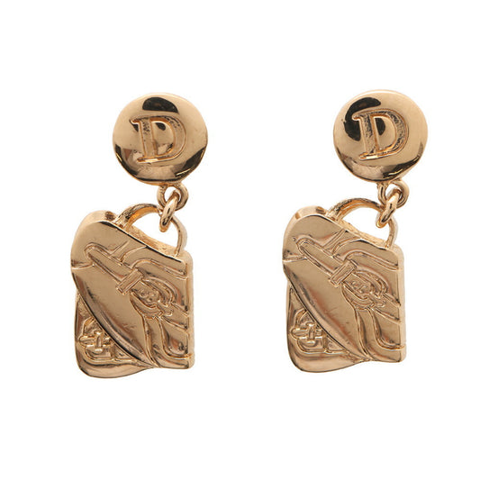 Christian Dior earrings with saddle bag motif