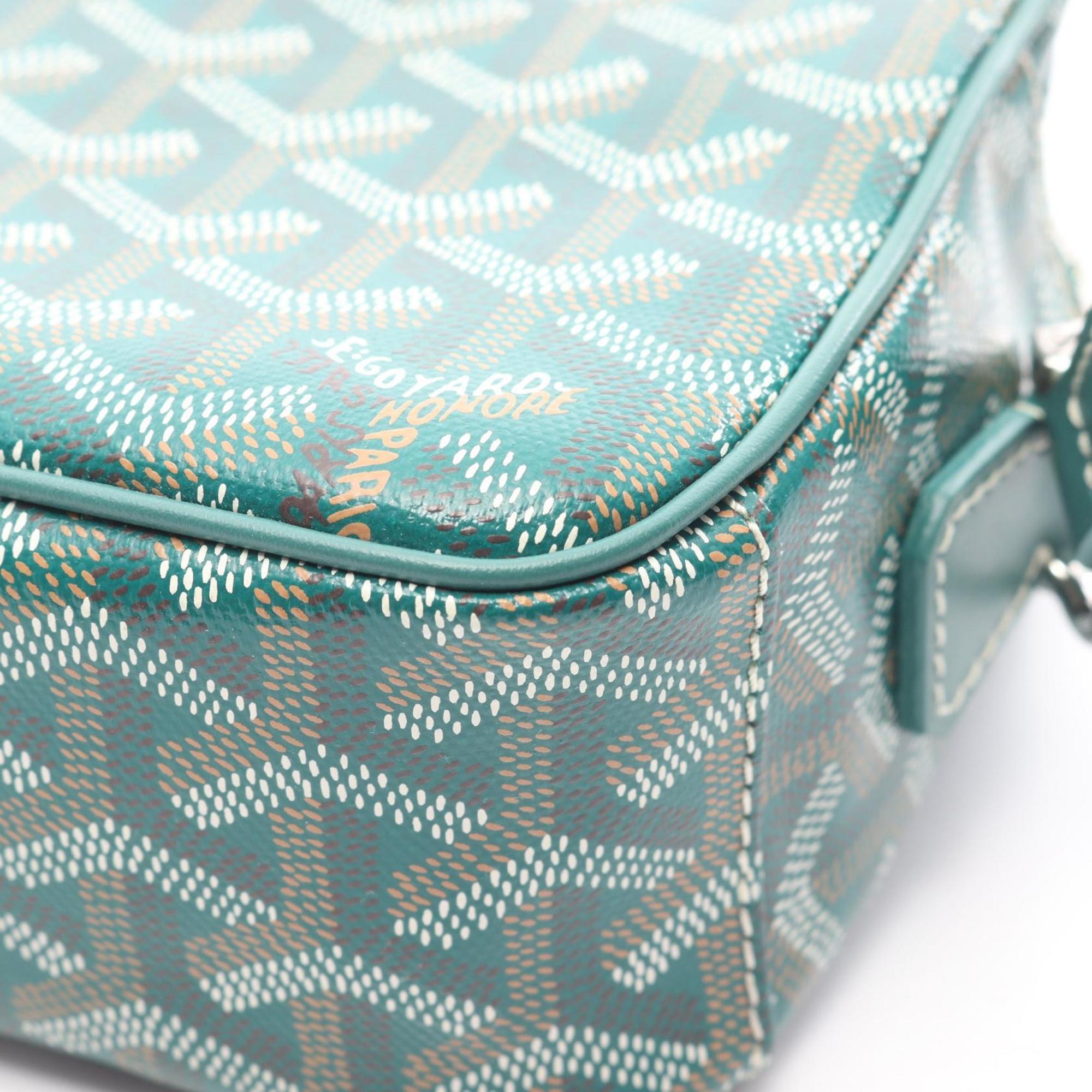 Goyard Cap Vert PM Shoulder Bag in Coated Canvas and Leather, Green Multicolor, Women's, CAPVE2PMLTY09CL09P