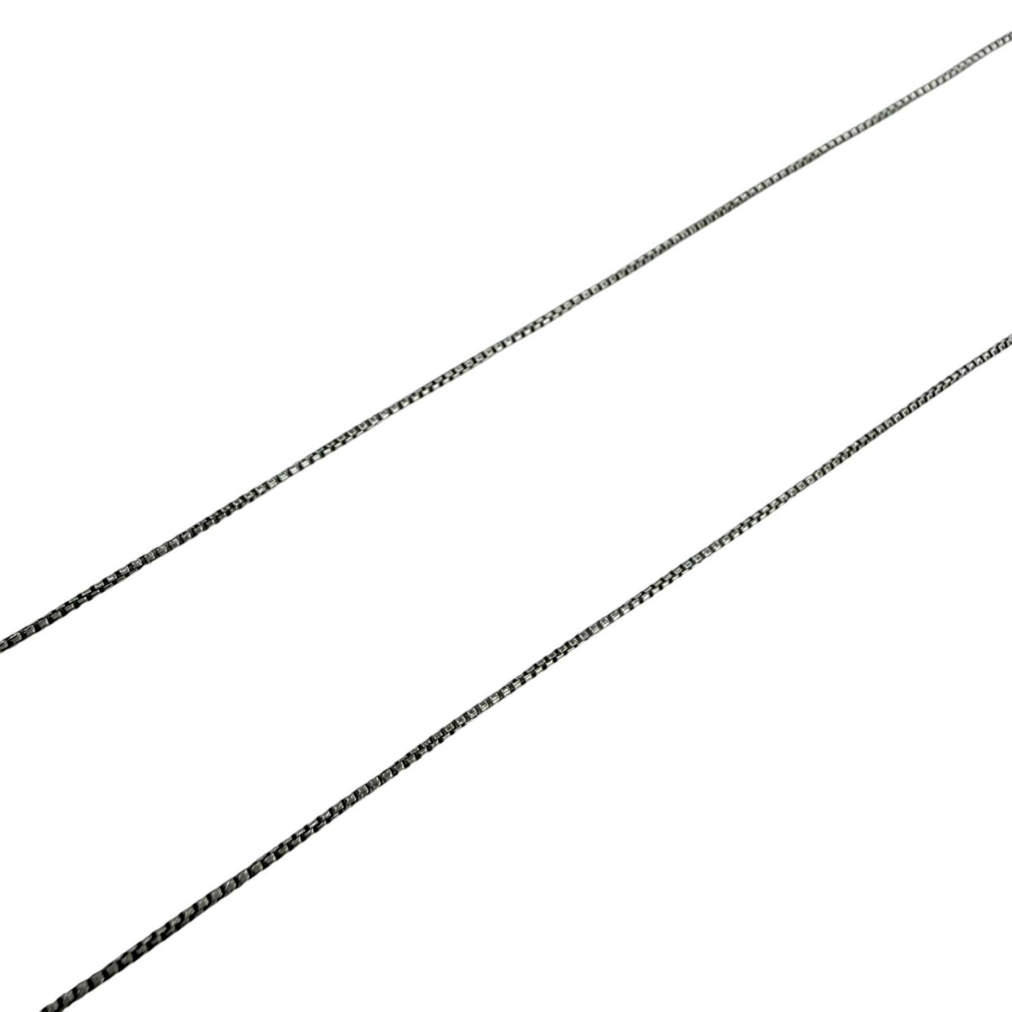 BOTTEGA VENETA AG925 Long Necklace, Silver, Made in Italy, Weight 17.1g, Women's, Comes with Box and Dust Bag — Like New