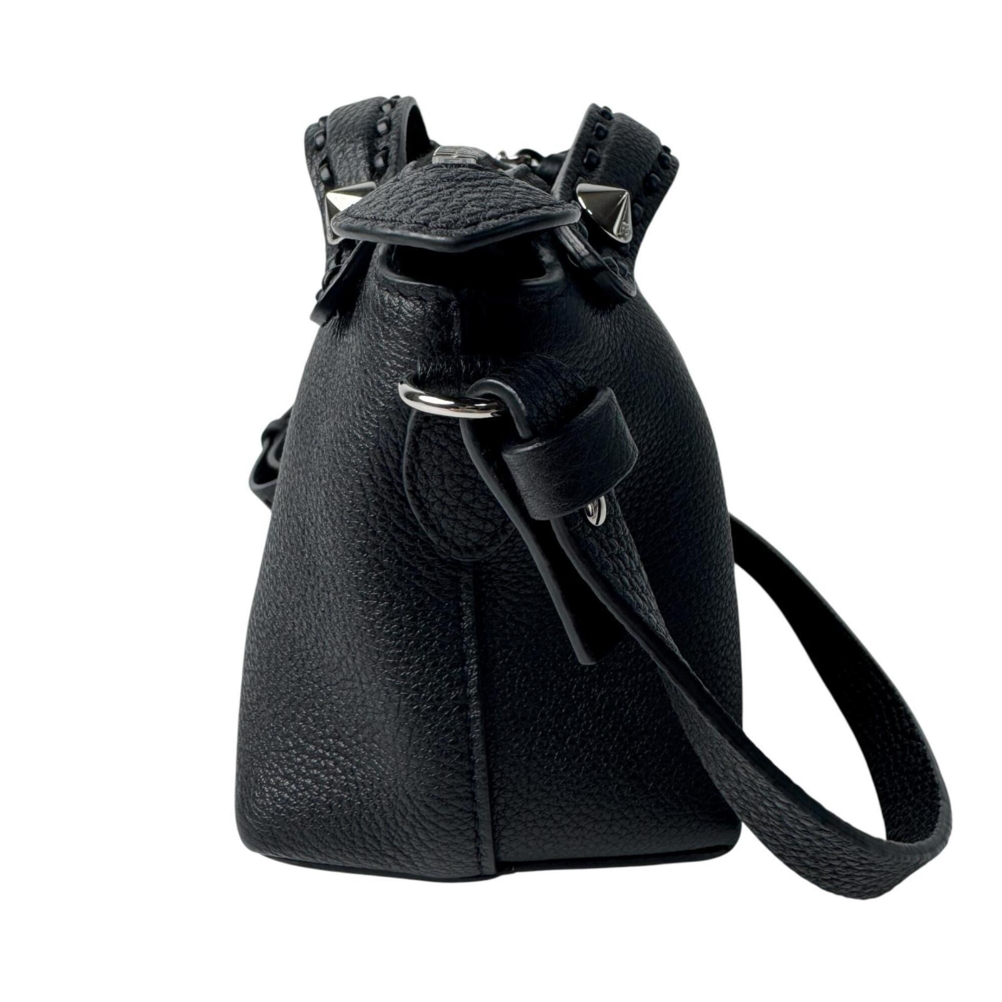 Fendi By The Way Selleria Mini Black 2-way Handbag Shoulder Bag Crossbody for Women — Like New