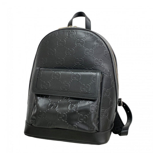Gucci Backpack/Daypack GG Embossed Leather Black 658579 for Men and Women