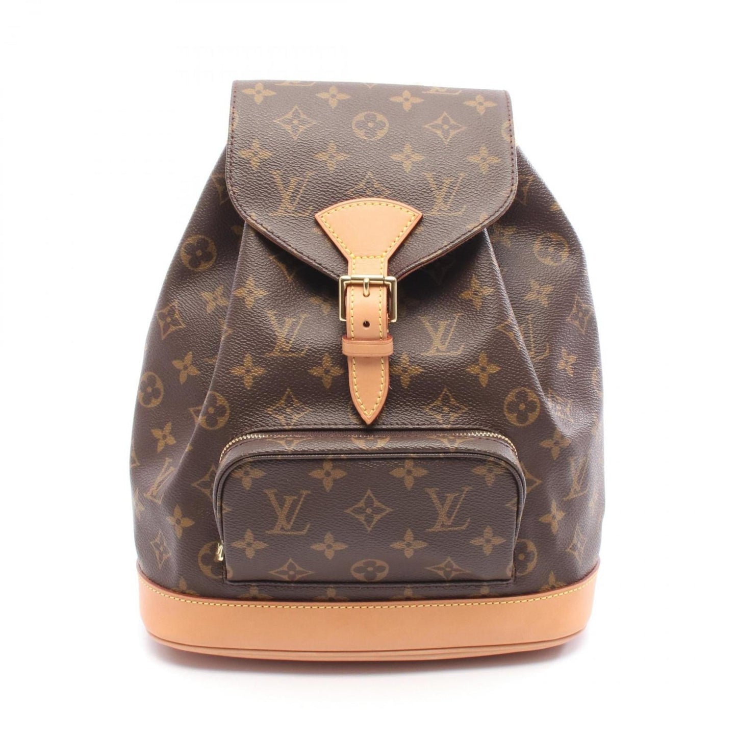 Louis Vuitton Montsouris MM Monogram Backpack, Coated Canvas and Leather, Brown, M51136, Women's