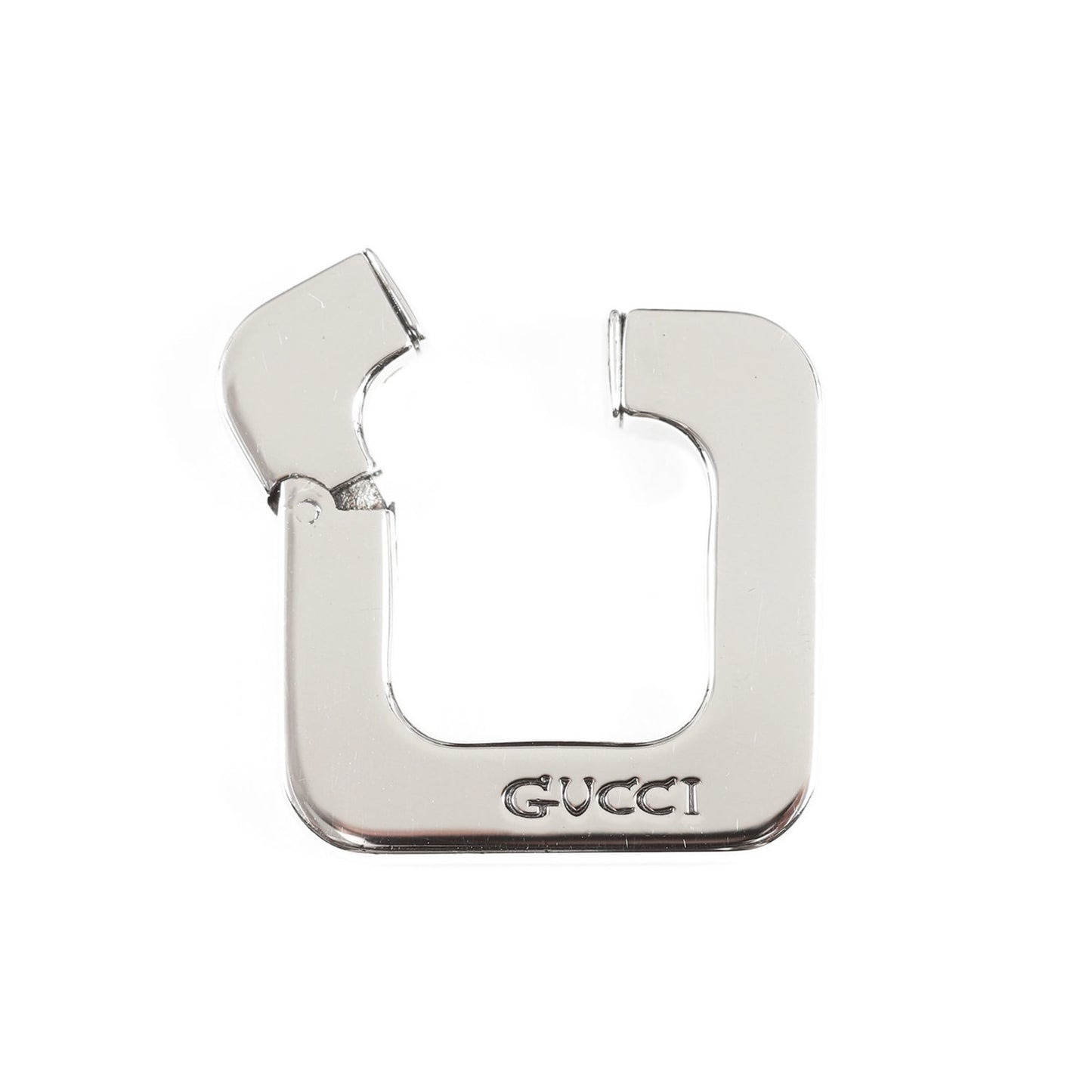 GUCCI Gucci recent model square silver ear cuff for one ear, men