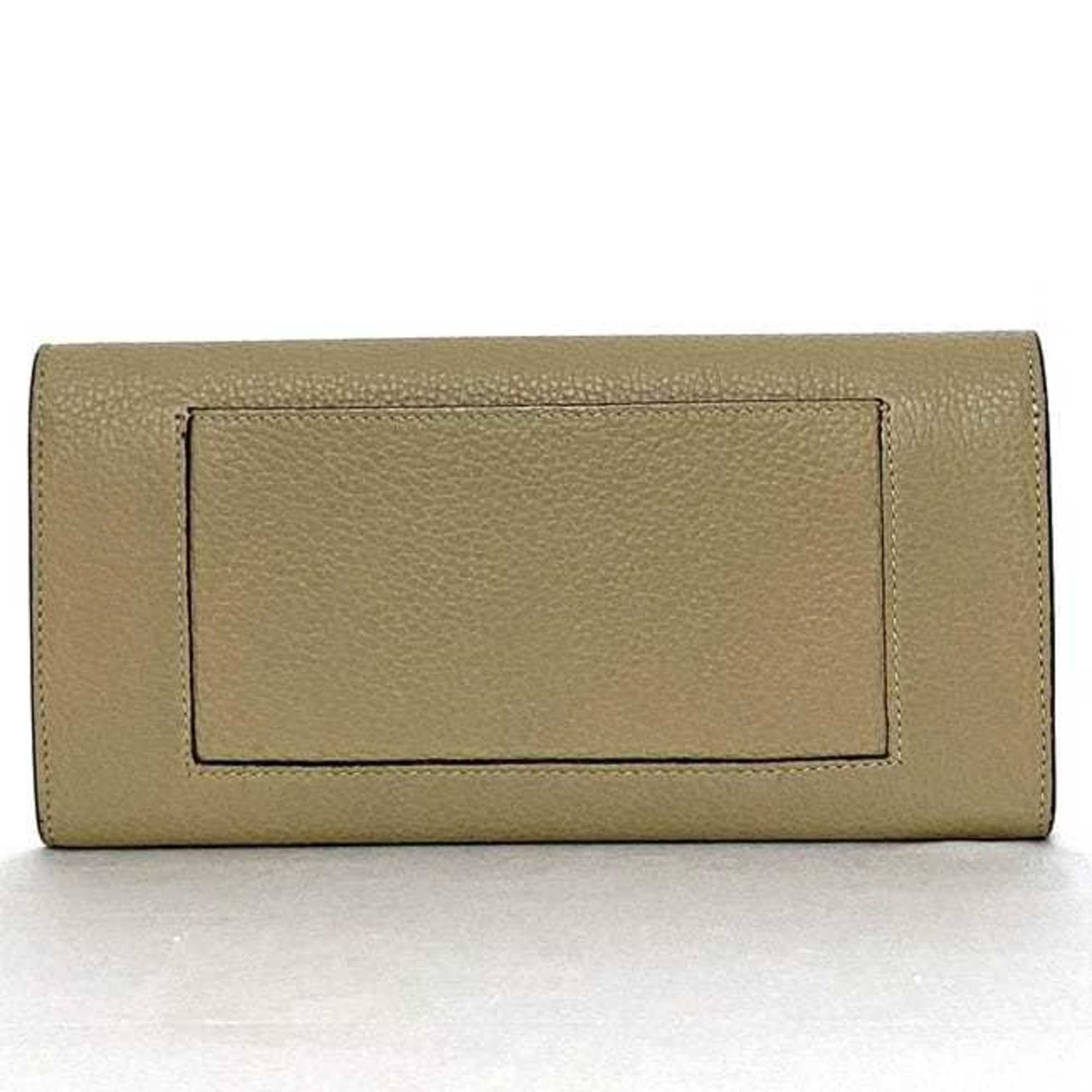 Celine Bi-fold Long Wallet Large Multi-function ec-21822 Beige Red 101673AFE Leather S-PG-4175 CELINE Flap Grain Women's