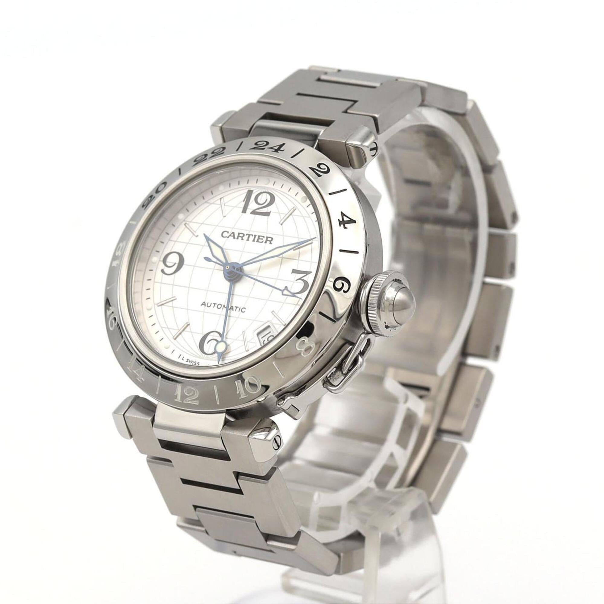 Cartier Pasha C GMT W31078M7 Stainless Steel Automatic Watch — Very Good