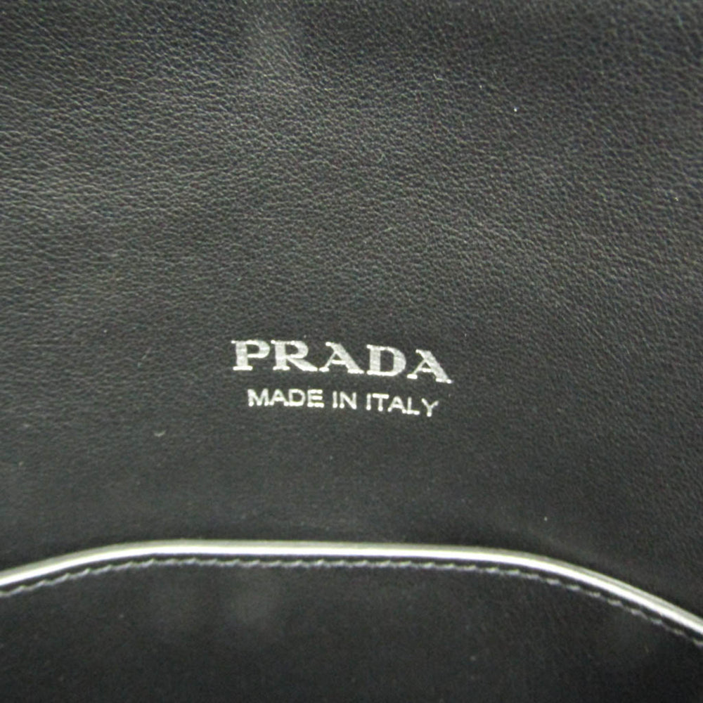 Prada GRACE LUX 1BA183 Women's Leather Shoulder Bag,Tote Bag Black — Like New