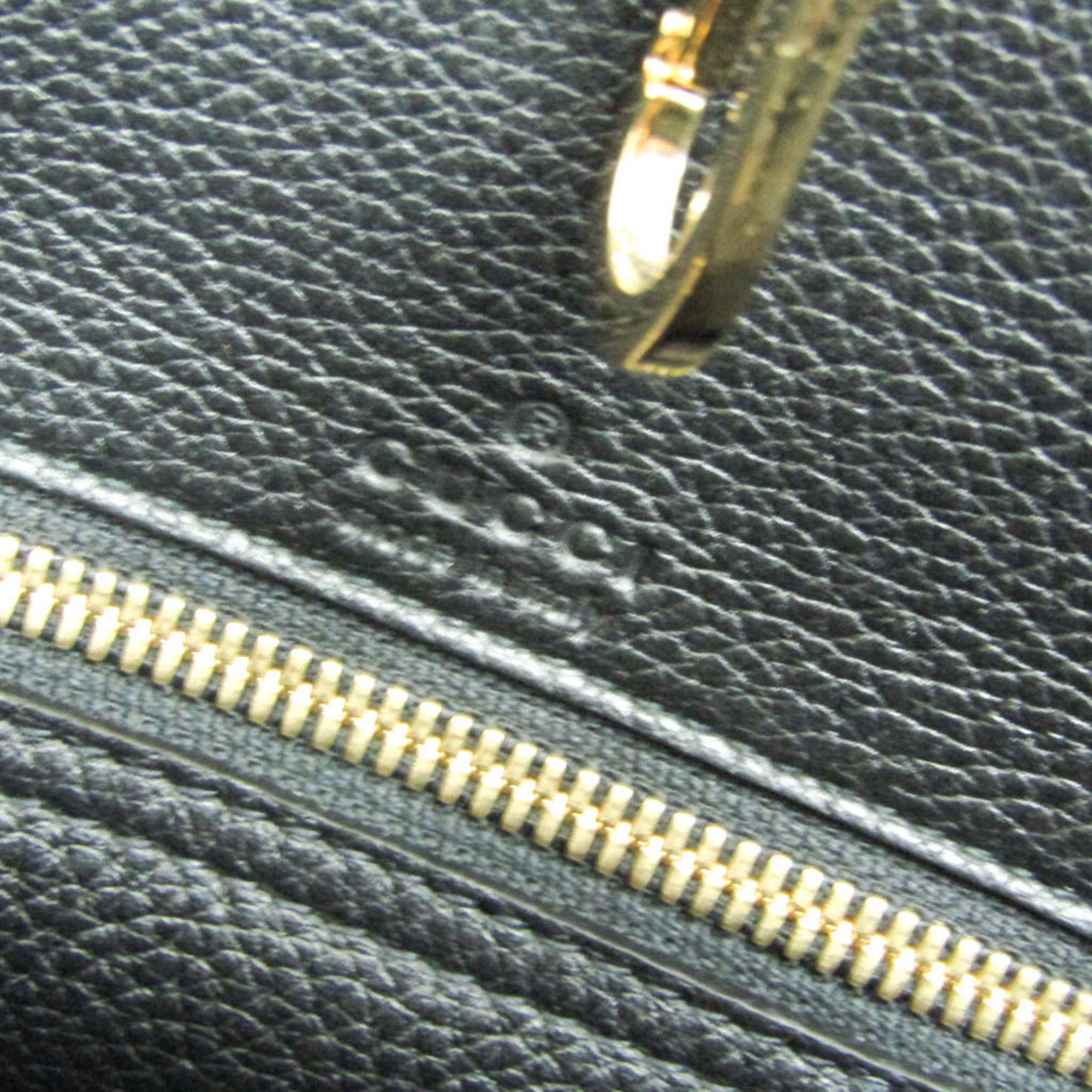 Gucci Logo Medium 674850 Women,Men Leather Shoulder Bag,Tote Bag Black — Like New