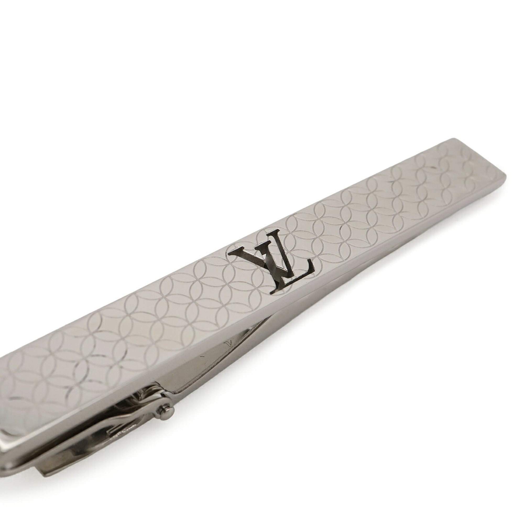 LOUIS VUITTON Louis Vuitton Pins Cravat Champs-Élysées Tie Pin Bar Clip Silver M65042 — Like New