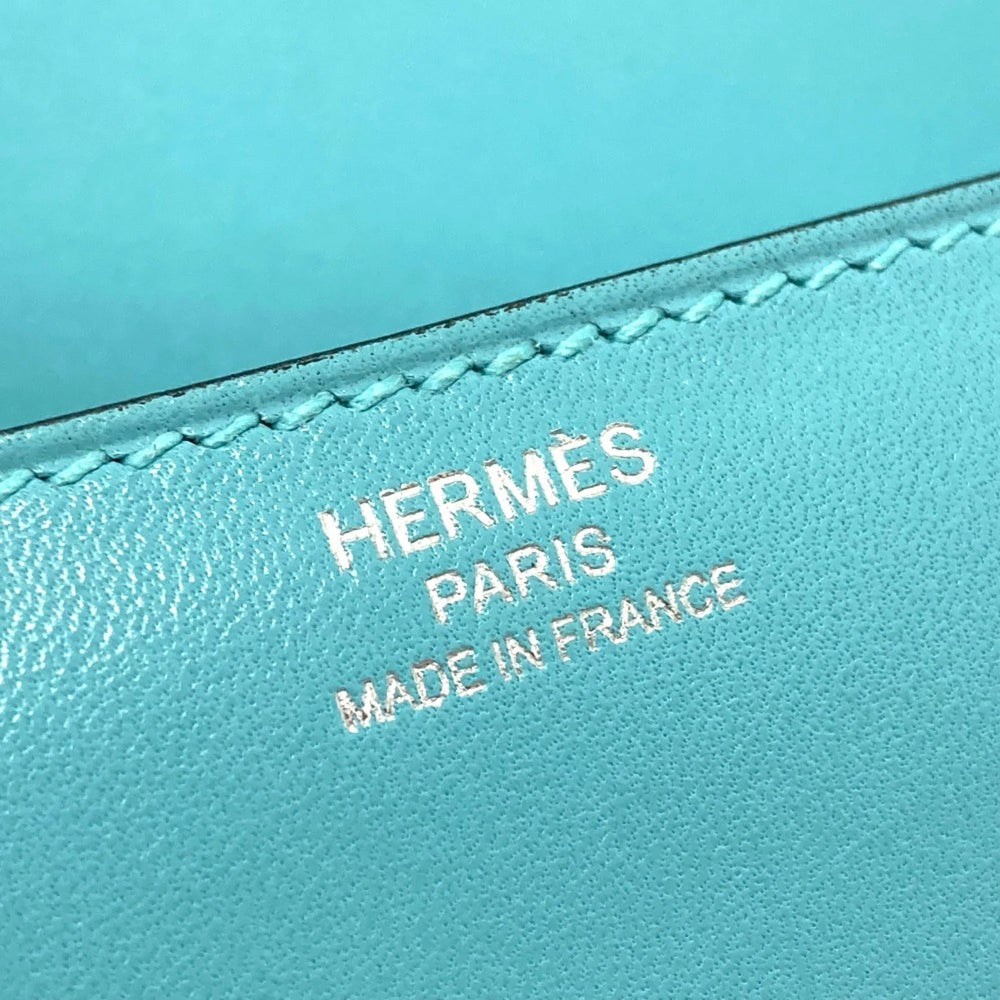 HERMES Mini Cherche Midi 2-Way Handbag/Shoulder Bag, Tadelakt, Boys, Blue Atoll — Like New