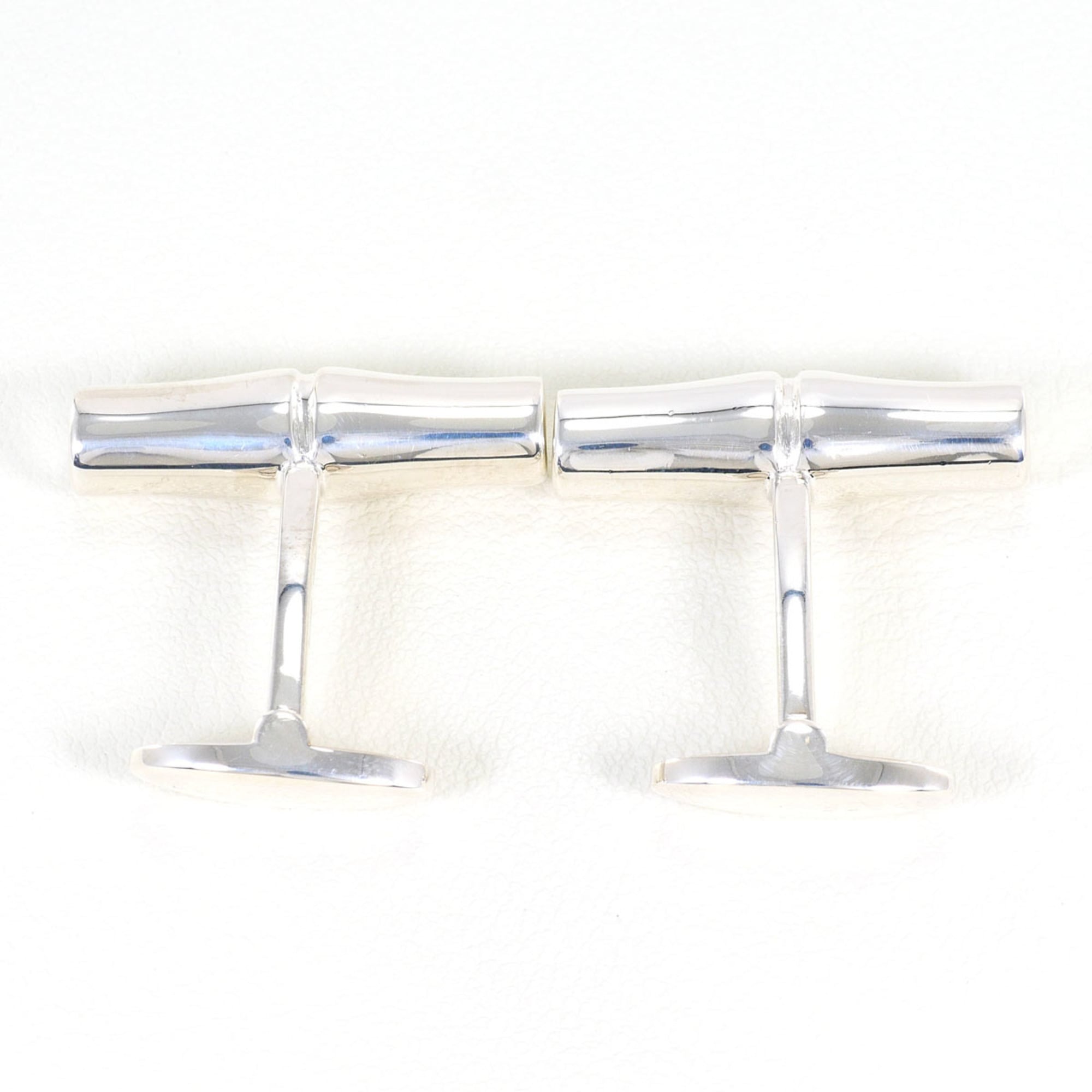 Gucci Bamboo Silver Cufflinks, Total Weight 20.3g, Jewelry — Like New