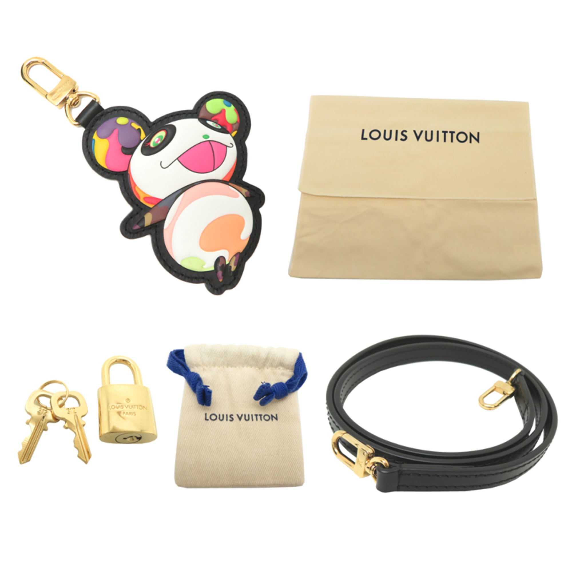 Louis Vuitton Alma BB Takashi Murakami Collaboration Women's Handbag M13670 Epi Noir (Black) — Like New