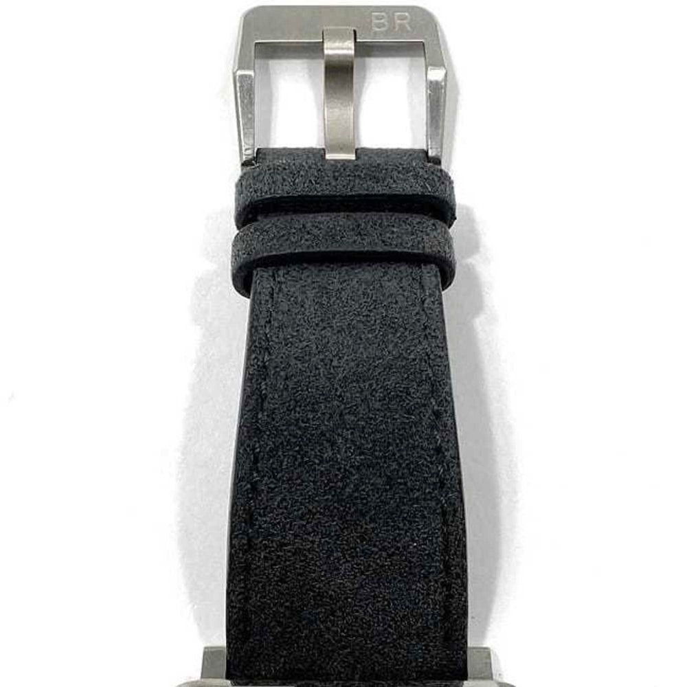 Bell & Ross Watch Aviation 39 f-22679 Camouflage White Shell Silver Gray BRS-64-S Men's SS Suede Leather Rubber Quartz Square Dial Interchangeable Strap Battery Operated — Good