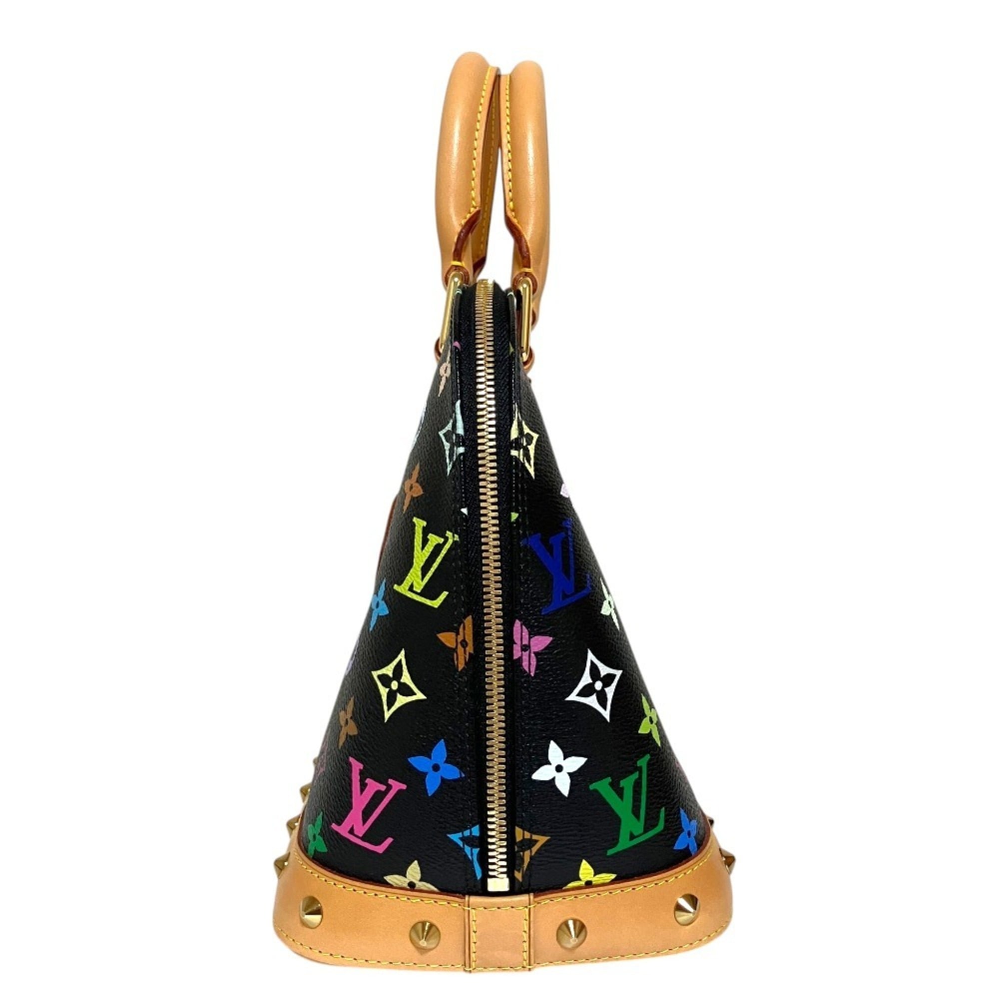 LOUIS VUITTON Alma Monogram Multi Handbag M40444 Black Multicolor Women's — Like New