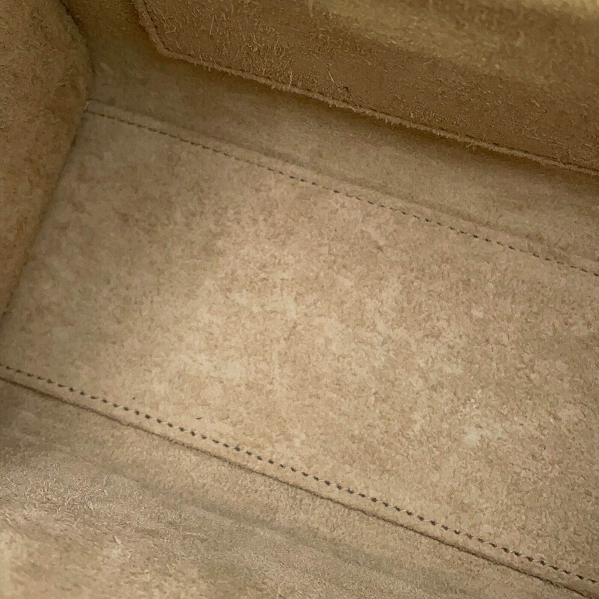 Celine handbag, Luggage Nano Shopper, leather, 189243, CELINE 2-way, beige — Like New