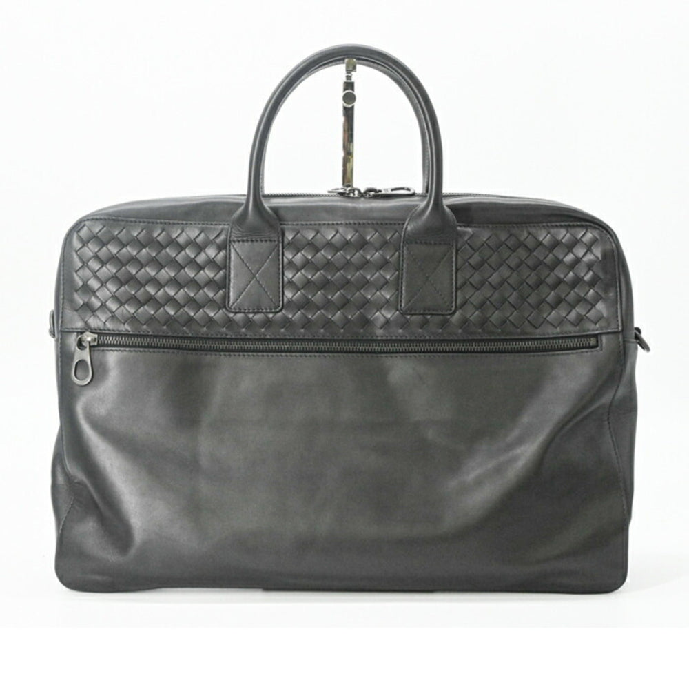 BOTTEGA VENETA Intrecciato Leather Shoulder Bag, Black, Men's, 405557 — New - Store Return