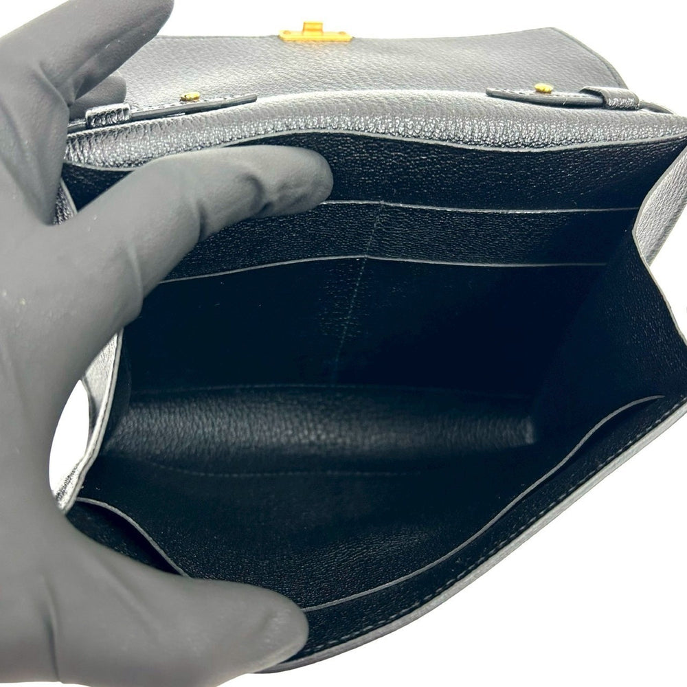 Y HERMES Hermès Click 16 Chevre Leather Shoulder Bag/Pochette Black 30486 — Like New