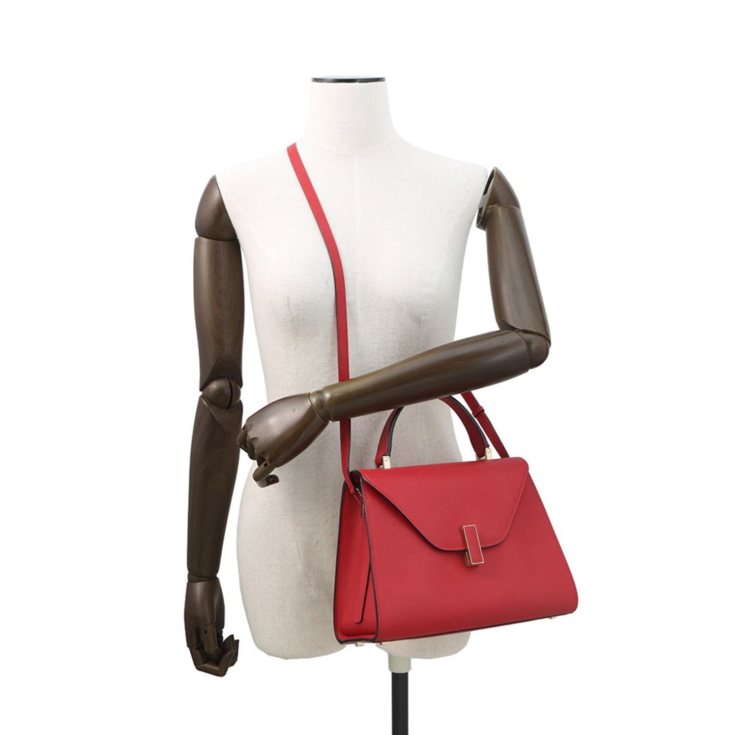 Valextra Iside Medium Handbag WBES0056028LOC99PTG 2-way Red