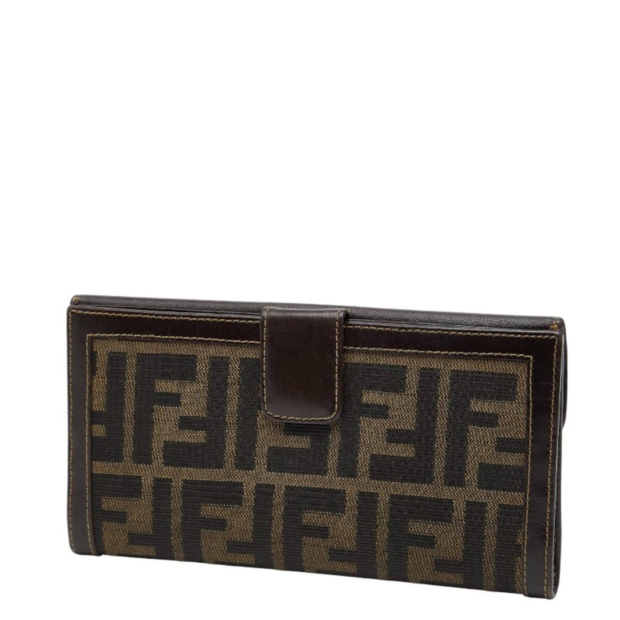 Fendi Zucca Long Wallet 2804 01339 088 Brown Canvas and Leather Women's FENDI