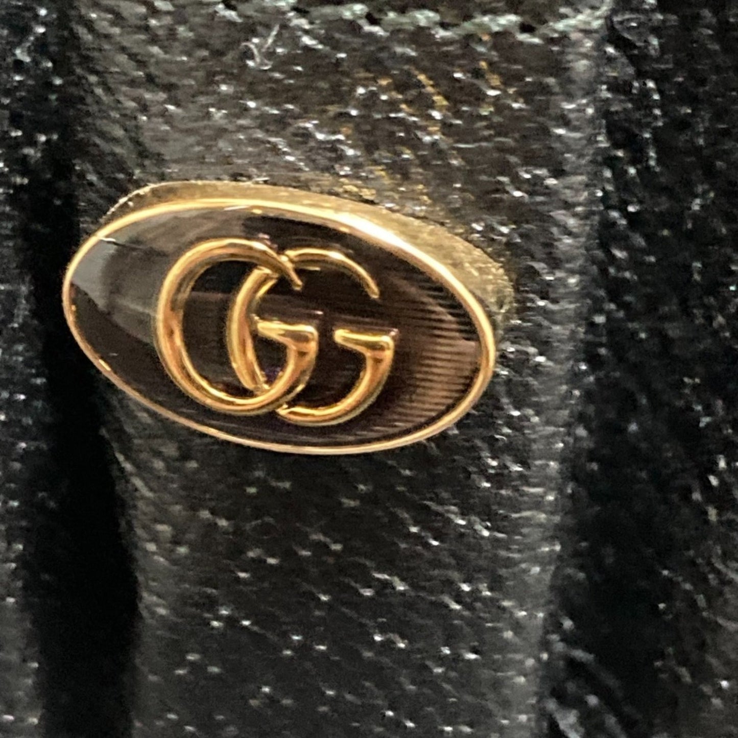 GUCCI Gucci Leather Bracelet Lipstick Case 615992 Black Women's