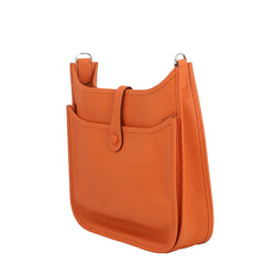 Hermes Evelyne 3 PM Shoulder Bag, Feu, Taurillon Clemence Leather, B Stamp, HERMES, Evelyne, Handbag, Women's, HERMES — Like New