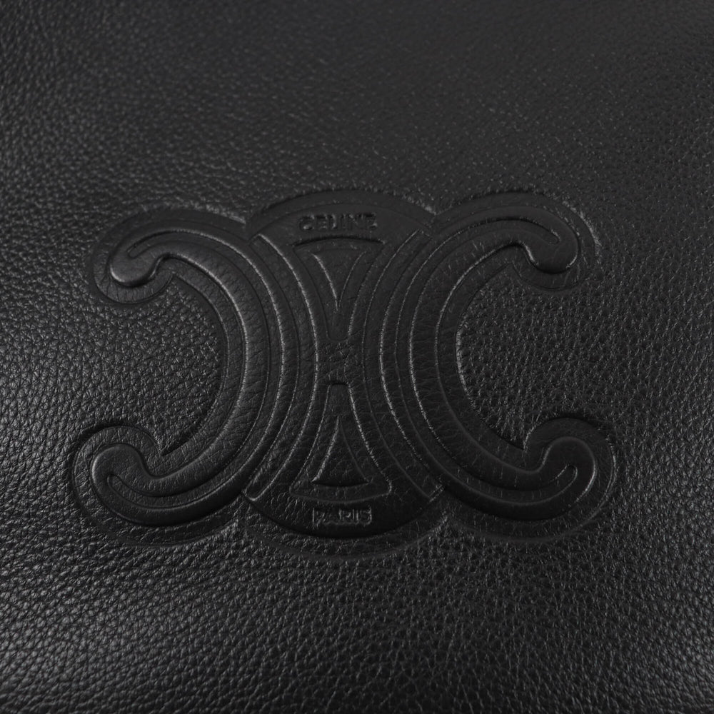 CELINE 11725 Cuir Triomphe Eloise Small Leather 2-Way Handbag/Shoulder Bag, Black, with Dust Made in Italy, Women's — Like New