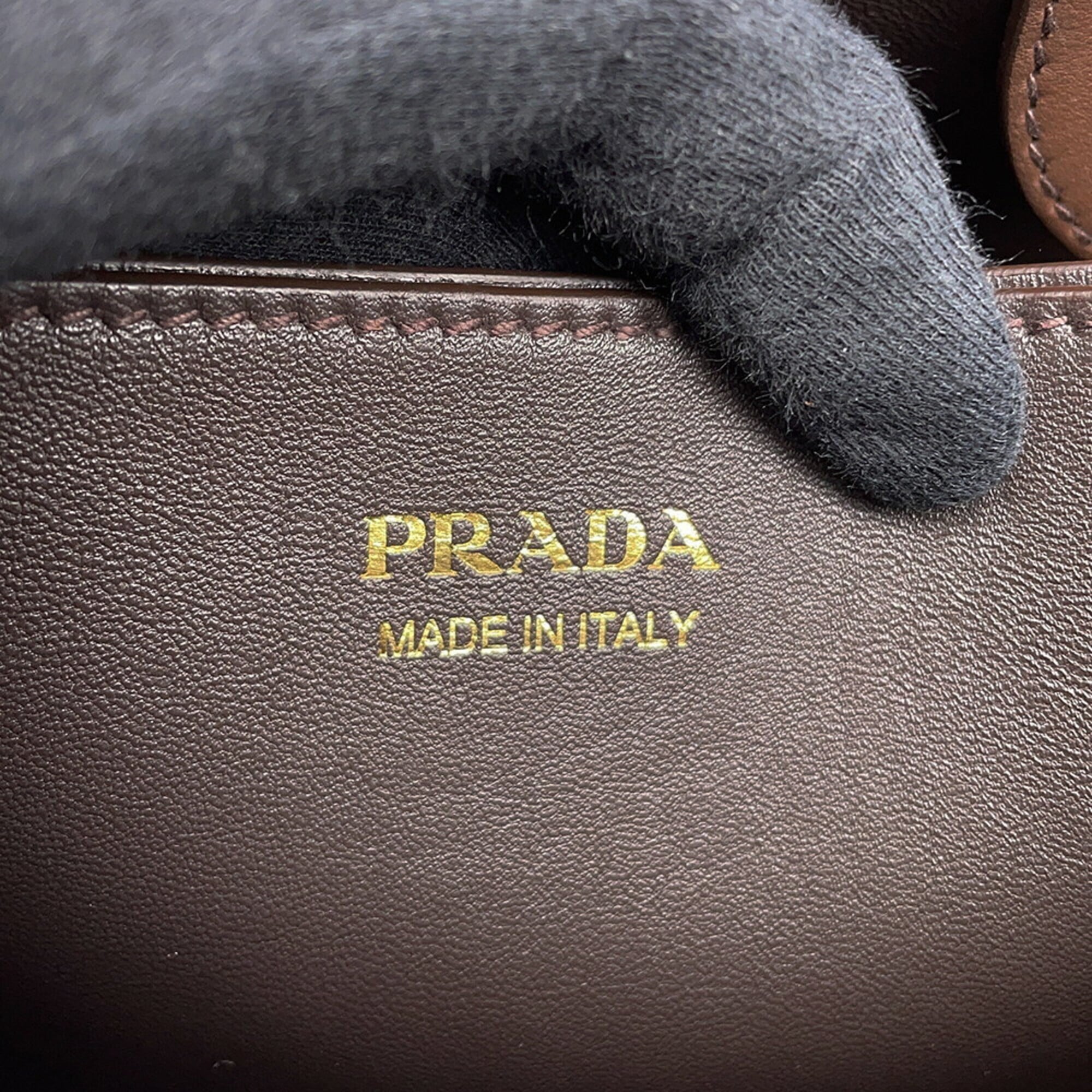 Prada handbag, buckle, medium suede, 1BA434, PRADA 2-way shoulder bag — Like New