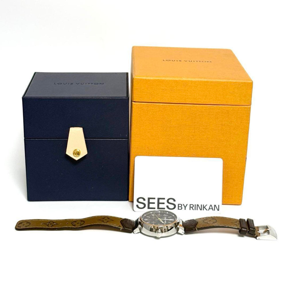 Louis Vuitton Men's Tambour Monogram Watch 39mm — Very Good