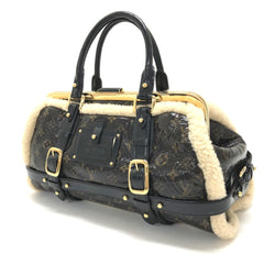Louis Vuitton M95574 Monogram-Shearing Bag Duffle Bag Hand Bag Marron Brown — Like New