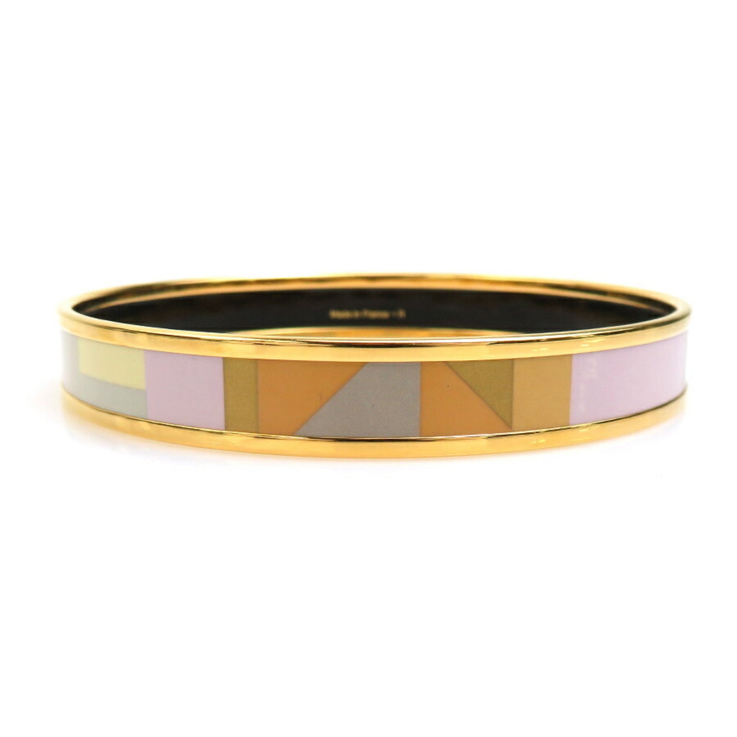 Hermes HERMES bangle bracelet enamel metal gold multicolor ladies e60209a