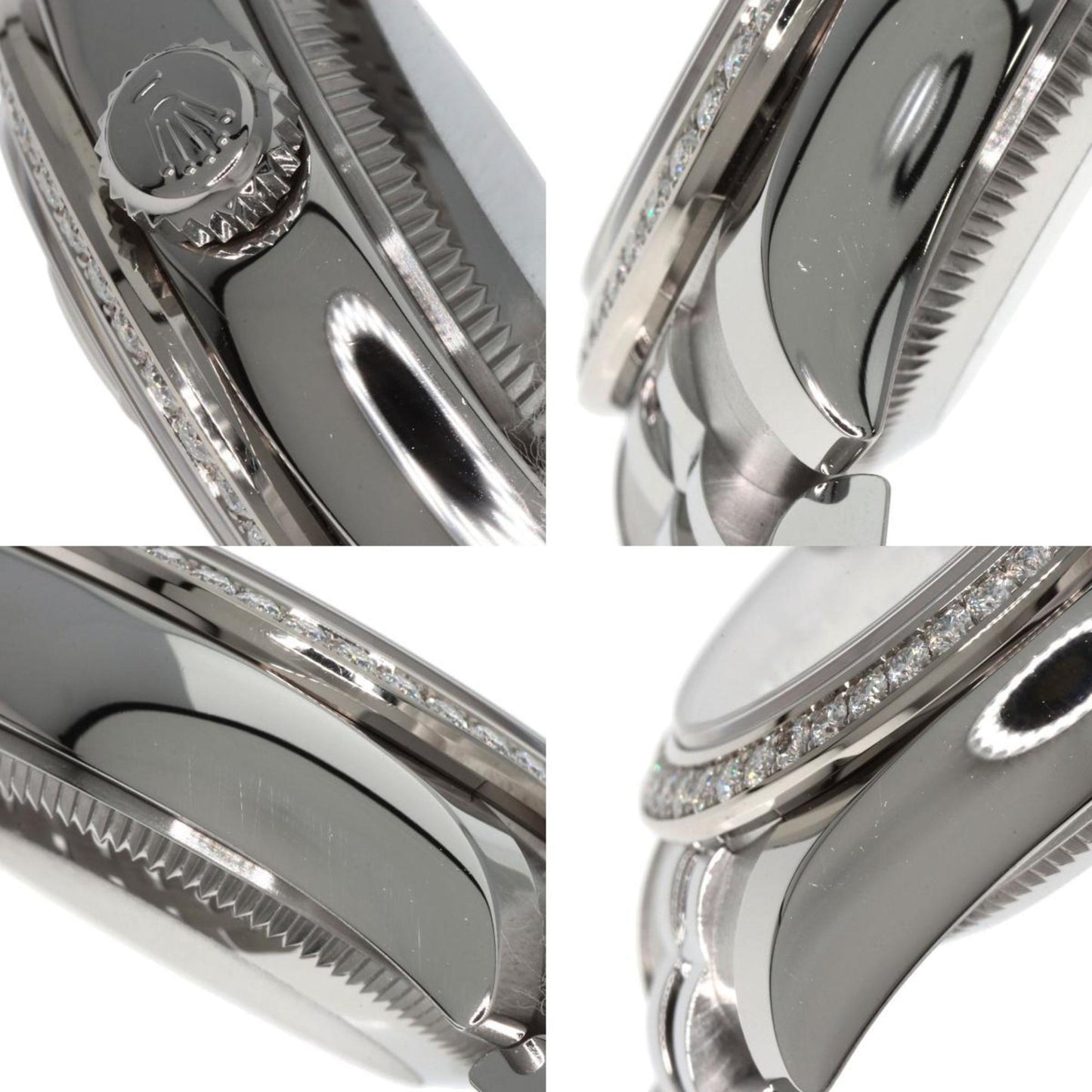 Rolex 179384G Datejust 10P Diamond Watch Stainless Steel SS Ladies ROLEX