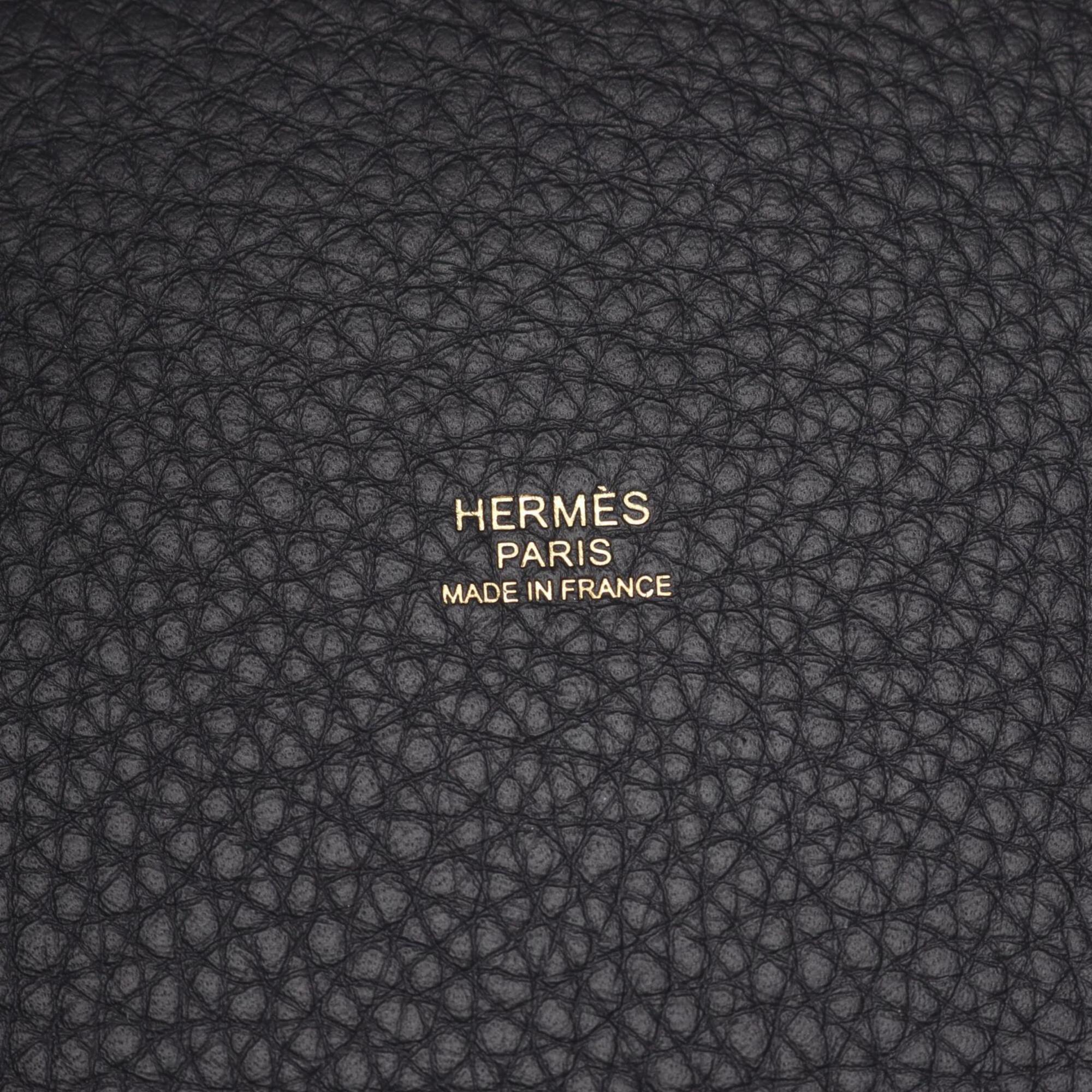 Hermes Picotin Lock PM Caban Handbag, made of Taurillon Clemence leather, women's, navy blue — New - Store Return