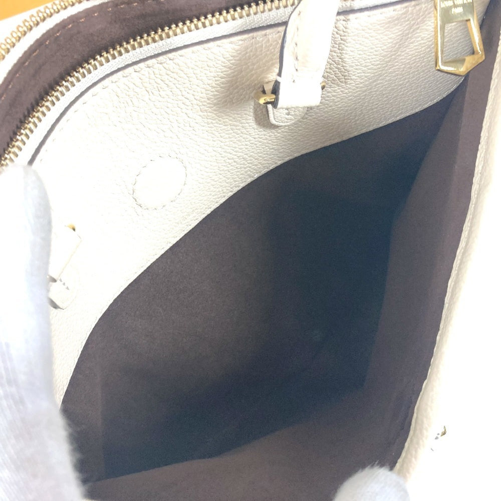 LOUIS VUITTON M46503 Monogram Empreinte Trianon PM Bag Handbag Tote Shoulder Leather Women's Crème White G-241125-63 — Like New