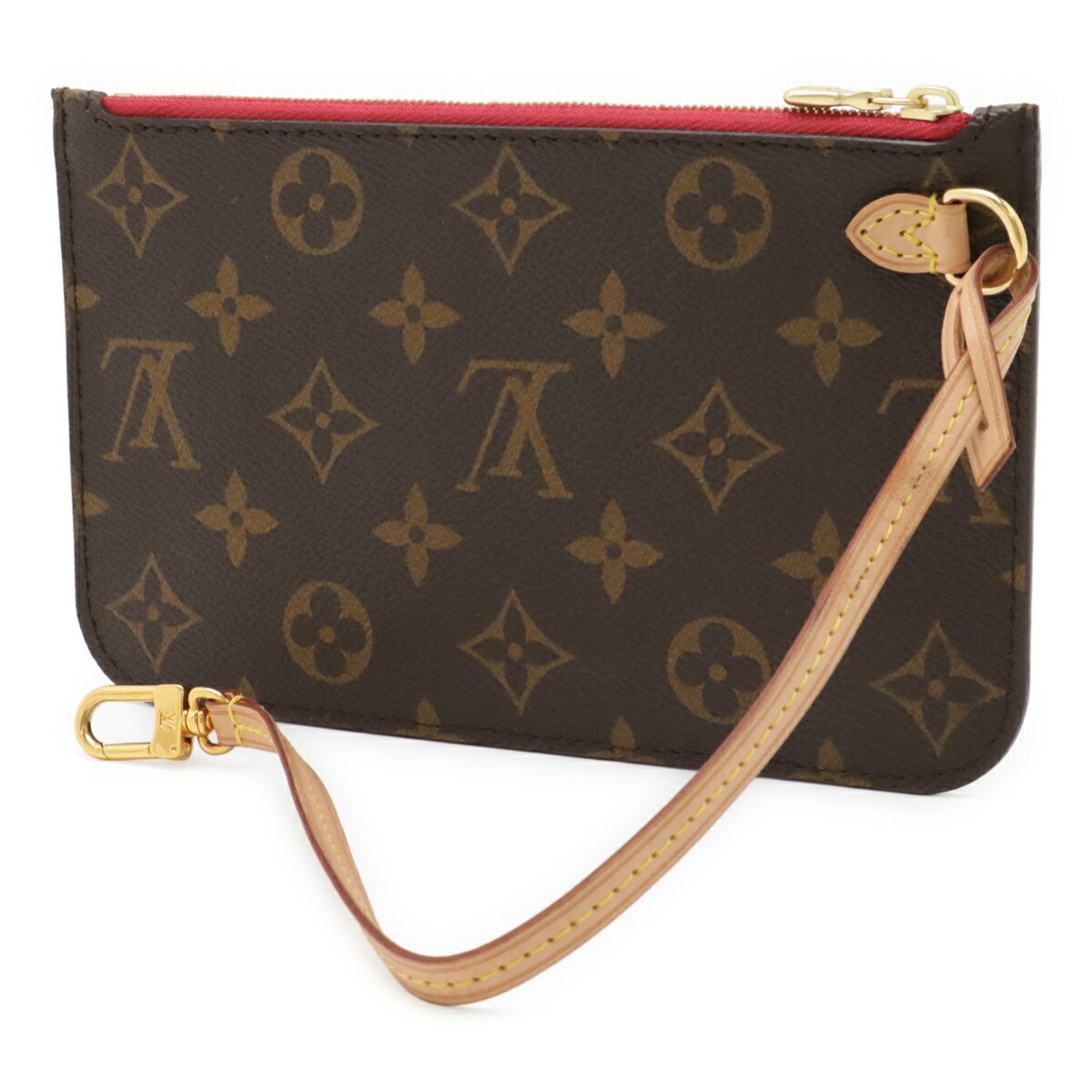 LOUIS VUITTON Monogram Neverfull PM Pouch, Multi-Pouch, Pivoine, M41245 — Like New