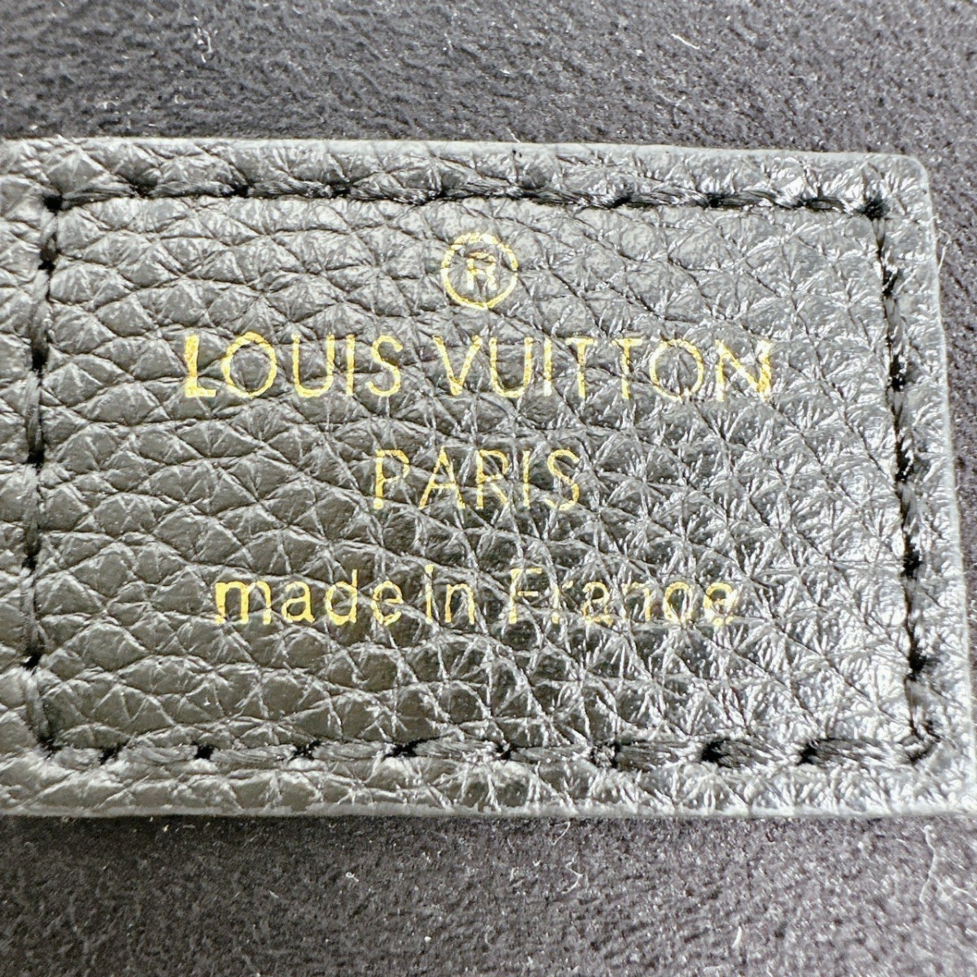 Louis Vuitton Monogram Petite Sac Plat Shoulder Bag, Empreinte, M81417, Black — Like New