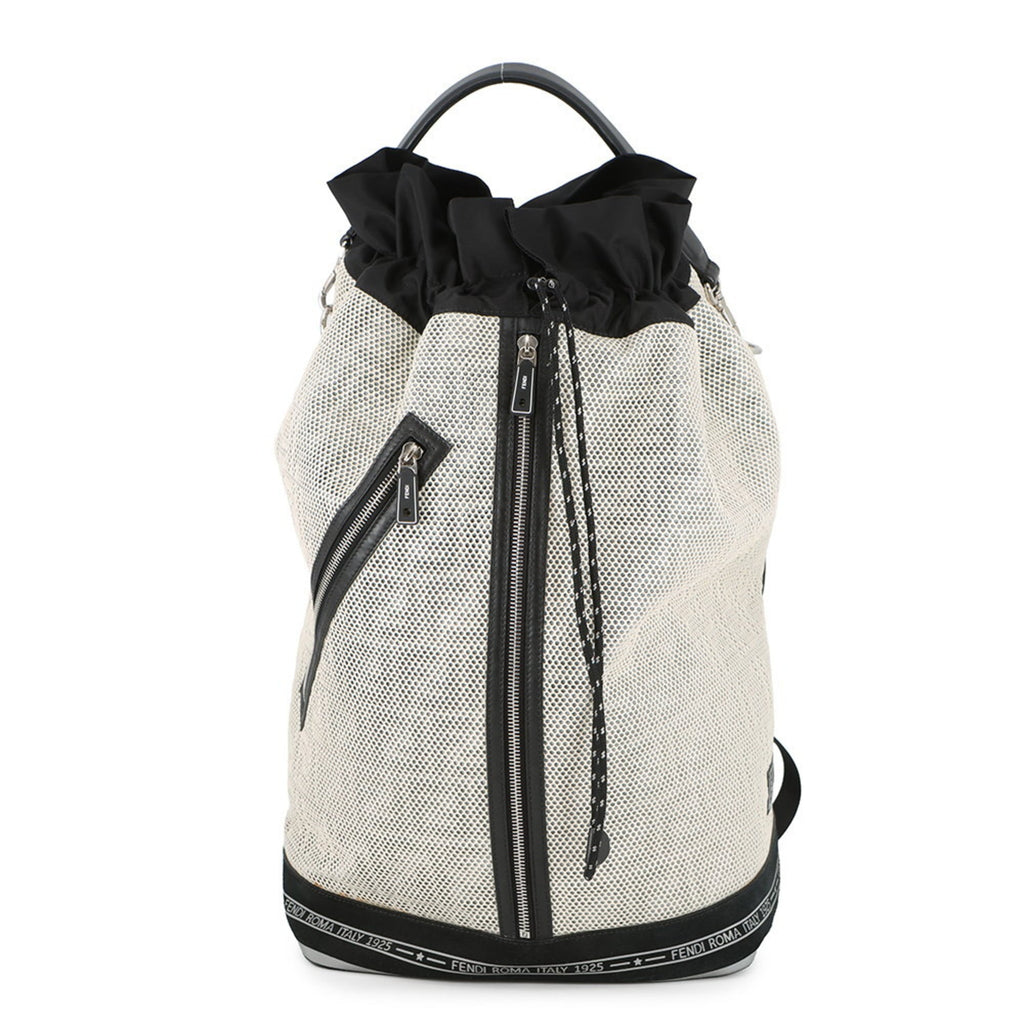 Fendi Backpack Nylon/Mesh 7VA466 FENDI Black and White