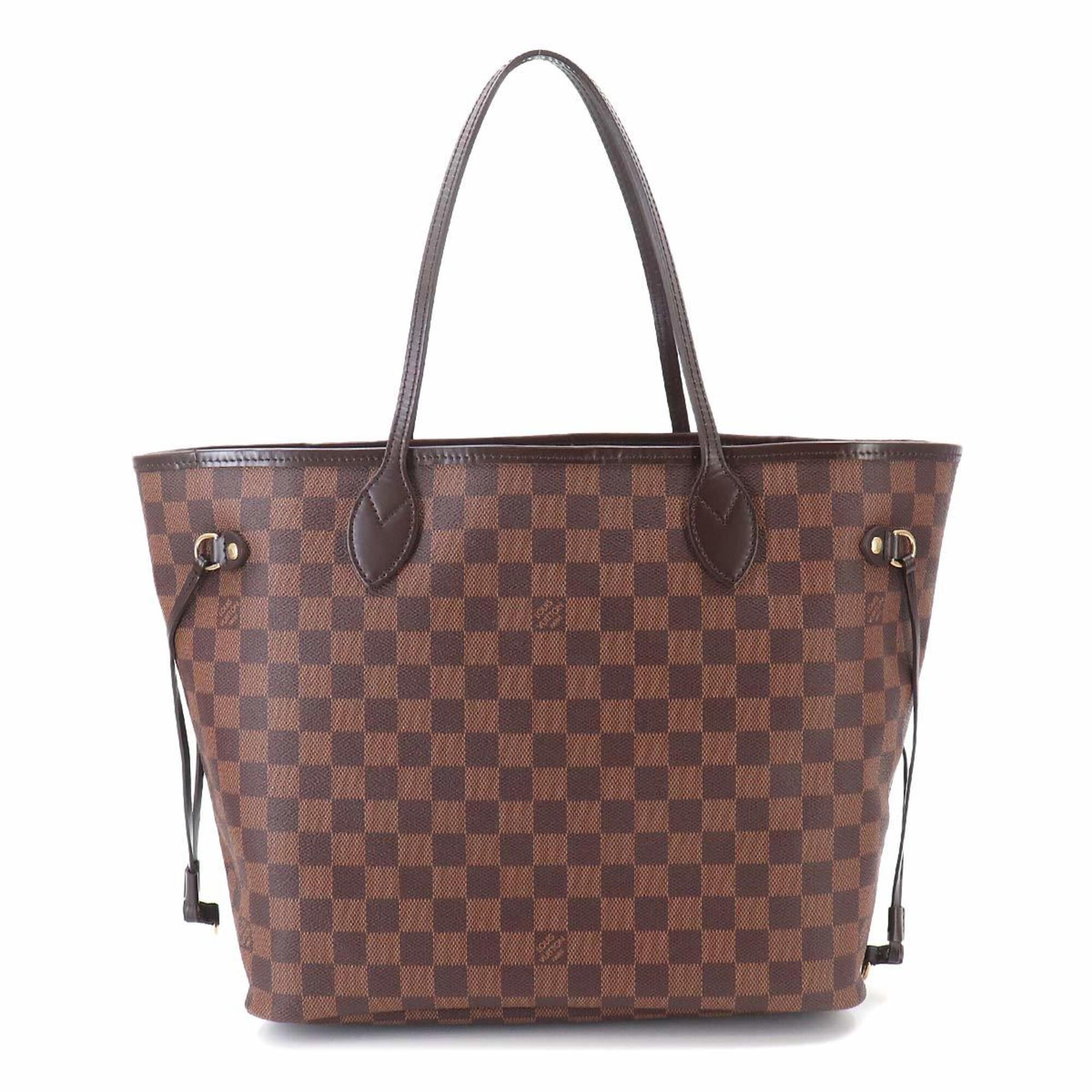 Louis Vuitton Neverfull MM Damier Tote Handbag, Ebene Cerise N51105 Brown — Like New