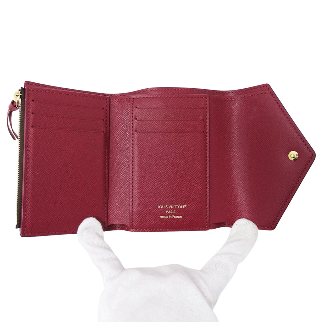 Louis Vuitton Monogram Tri-fold Wallet, Women's Portefeuille Victorine, Fuchsia, M41938, Brown, Pink, Purple, Mini Wallet