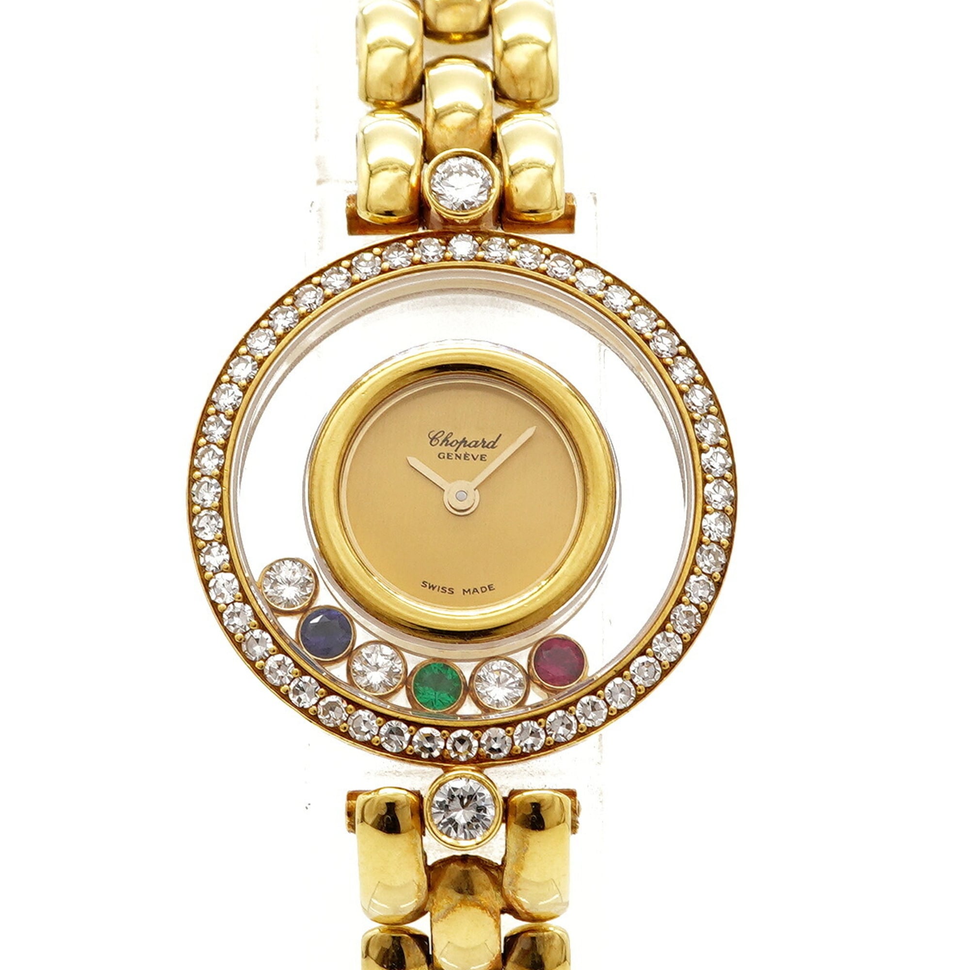 Chopard Happy Diamonds YG 20 3926-24 Gold Dial Women's Watch — Good