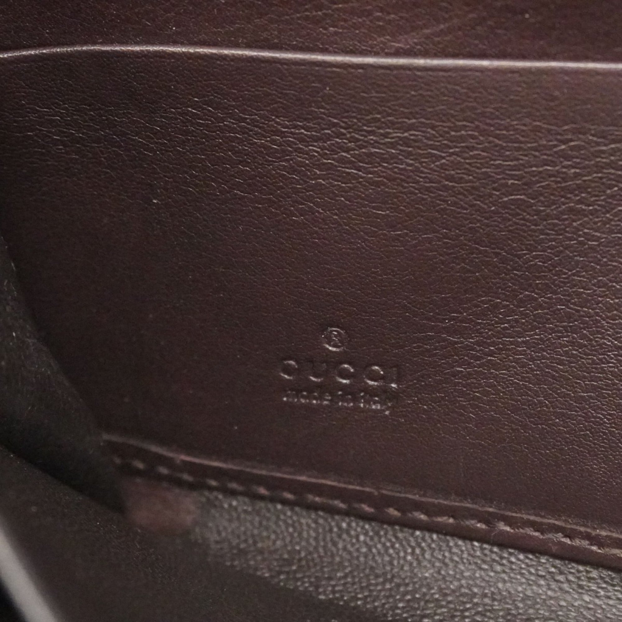 Gucci long wallet Guccissima 212110 leather brown for men and women