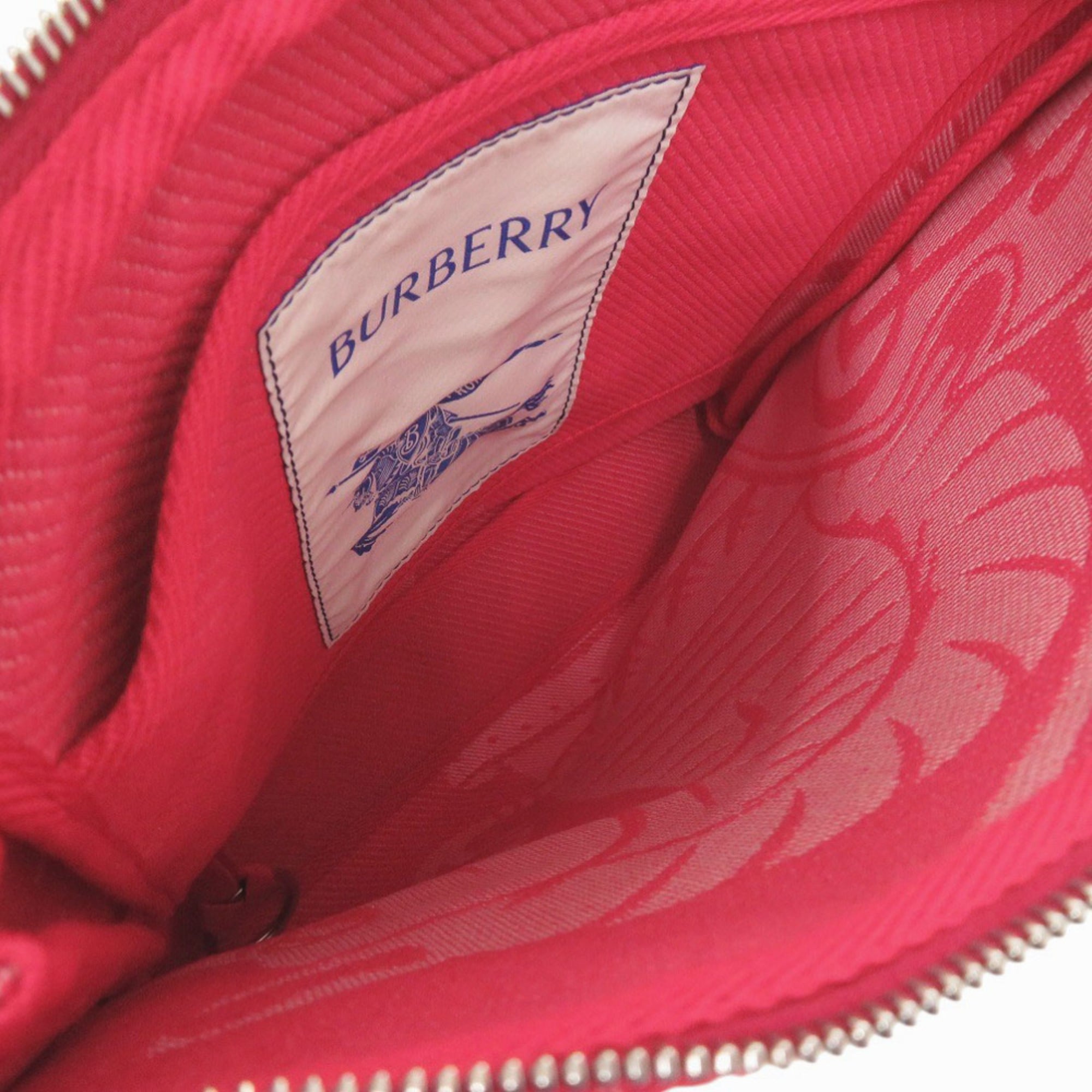 Like new Burberry 8082221 Canvas Red Clutch Bag Pouch 1002 BURBERRY — Like New